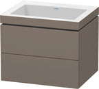 Mitteldichte Faserplatte (MDF) / flannel grey seidenmatt / ohne Hahnloch