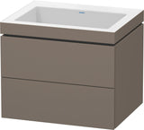Duravit L-Cube Waschtischset mit Vero Air 500x600x480 mm, 2 Schubkästen, Graphit Matt