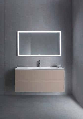 Duravit L-Cube Waschtischunterbau 1220 mm taupe matt mit 2 Schubkästen und Tip-On-Technik