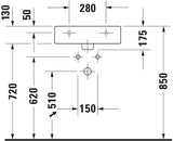 DURAVIT Waschtisch Vero 500 mm mit Überlauf und WonderGliss in Weiß