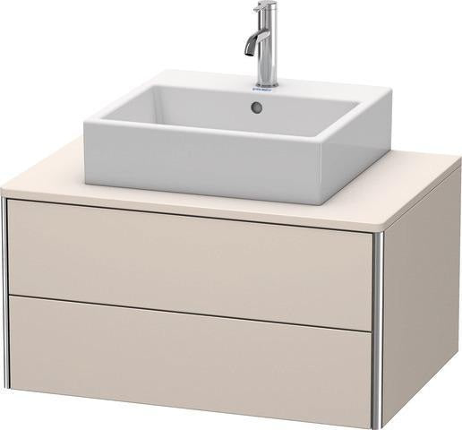 Duravit XSquare Waschtischunterbau 800 mm, 2 Schubkästen, s-matt, Eiche Ahorn