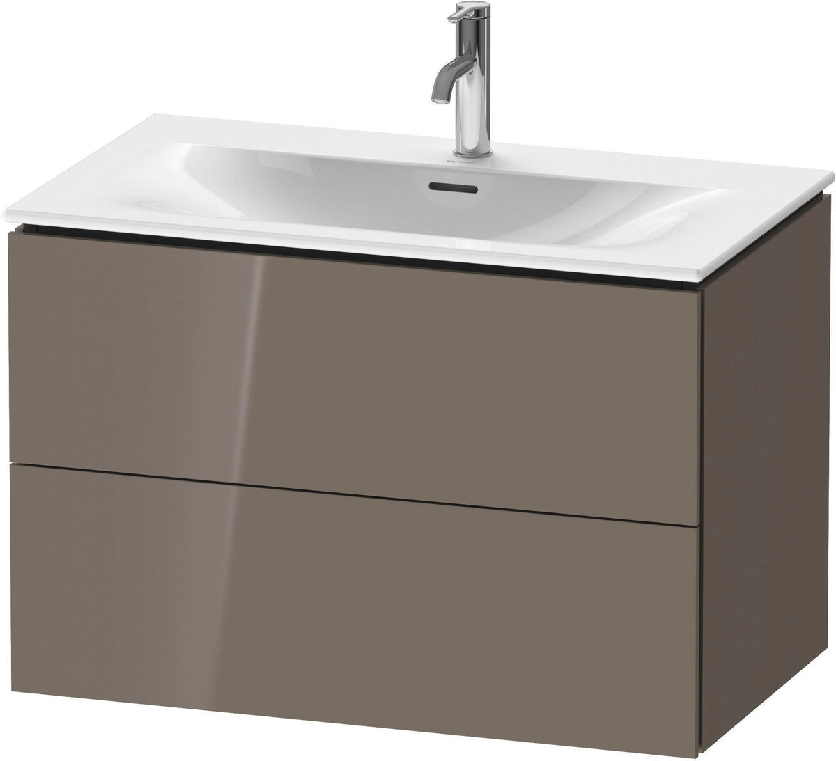 Duravit L-Cube Waschtischunterbau 820 mm weiß matt mit 2 Schubkästen und Tip-On-Technik