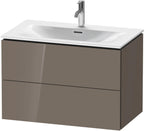 flannel grey hochglanz / Mitteldichte Faserplatte (MDF) / 2 Schubkästen