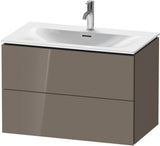 Duravit L-Cube Waschtischunterbau 820 mm weiß matt mit 2 Schubkästen und Tip-On-Technik
