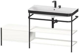 Duravit Waschtischset HAPPY D.2 PLUS 1600x490mm ein Hahnloch taupe supermatt