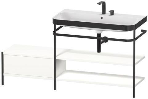 Duravit Waschtischset Happy D.2 Plus 1600x490mm Ein Hahnloch Taupe Supermatt
