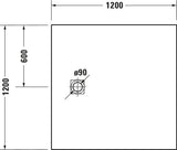 DURAVIT Sustano Duschwanne 800x800x30 Mineralguss Weiß – Quadratisch, Bodenbündig