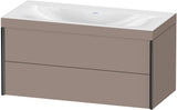 DURAVIT XViu c-bonded Waschtischunterbauset 1000 mm, 2 Schubkästen, schwarz matt, wandhängend