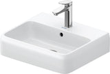 Duravit Qatego Aufsatzwaschtisch 500 mm weiß geschliffen mit Überlauf, ohne Hahnloch