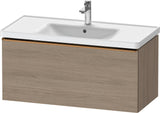 Duravit D-Neo Waschtischunterbau 984 mm Eiche Terra Matt mit 1 Auszug und Chromgriff