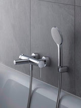DURAVIT Handbrause 1-Jet D110 Rain Chrom Weiß – 110 mm Duschkopf mit Antikalksystem