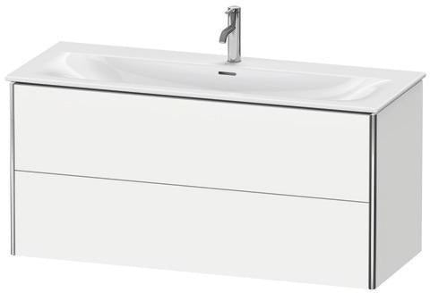 Duravit XSquare Waschtischunterbau 1210 mm, 2 Schubkästen, weiß matt, wandhängend, Tip-On