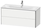 Duravit XSquare Waschtischunterbau 1210 mm, 2 Schubkästen, weiß matt, wandhängend, Tip-On