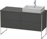 DURAVIT XSquare Waschtischunterbau betongrau matt 1400 mm mit 4 Auszügen