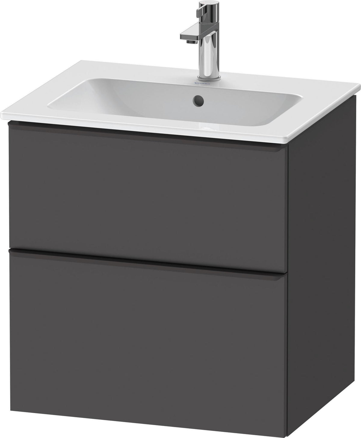 DURAVIT D-Neo Waschtischunterbau 610 mm Eiche Schwarz mit Bronze Griff – wandhängend