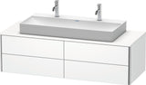 DURAVIT XSquare Waschtischunterbau 1400 mm, 4 Schubkästen, betongrau matt, wandhängend