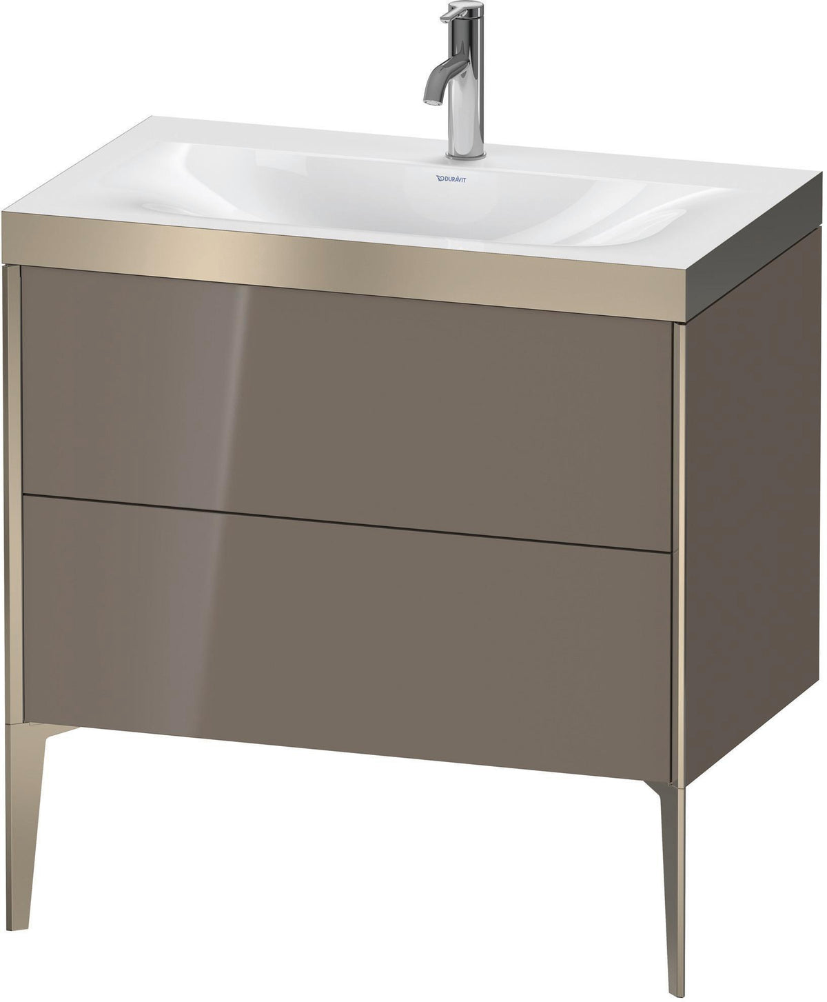DURAVIT XViu c-bonded Waschtischset bodenstehend 800 mm mit 2 Auszügen und Push-Open