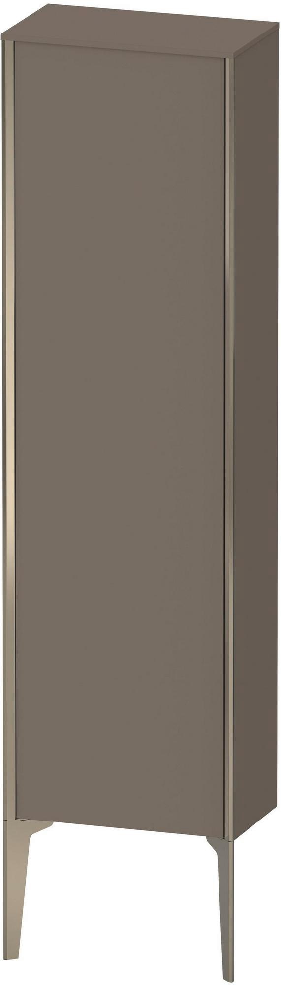 DURAVIT XViu Halbhochschrank 1330 mm, flannel grey seidenmatt, wandhängend, mit Tip-on Technik