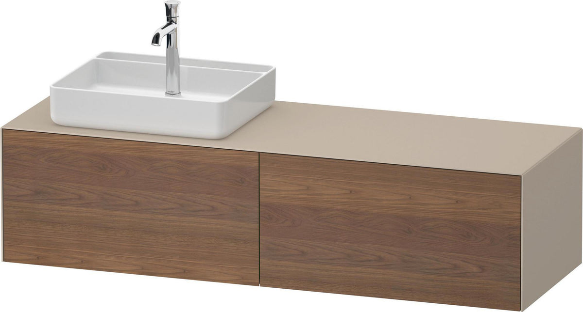 DURAVIT White Tulip Konsolen-Waschtischunterbau 1600 mm wandhängend, 2 Auszüge, weiß seidenmatt