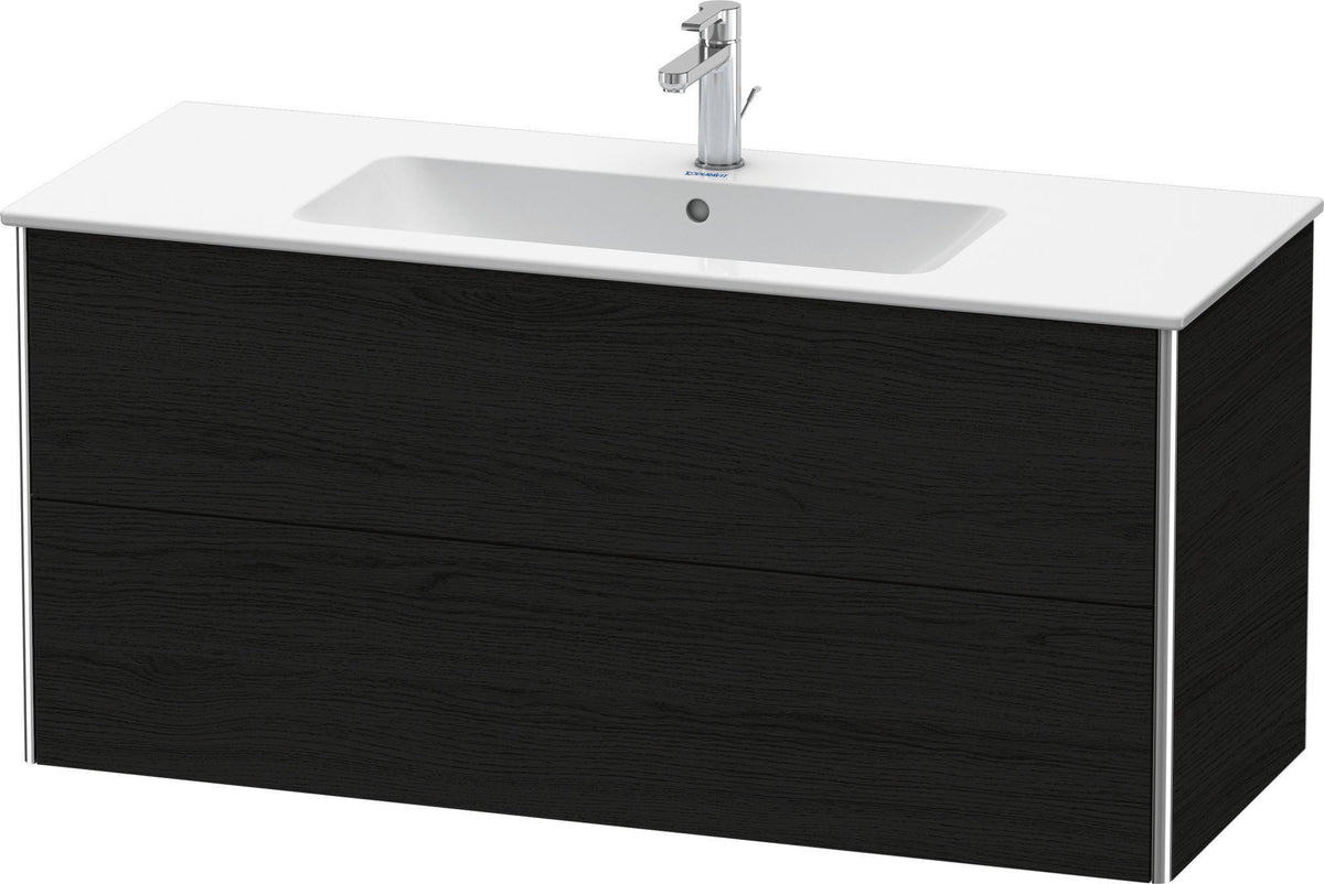 Duravit XSquare Waschtischunterbau Eiche Schwarz 1210 mm mit 2 Schubkästen und Tip-On-Technik