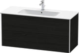 Duravit XSquare Waschtischunterbau Eiche Schwarz 1210 mm mit 2 Schubkästen und Tip-On-Technik