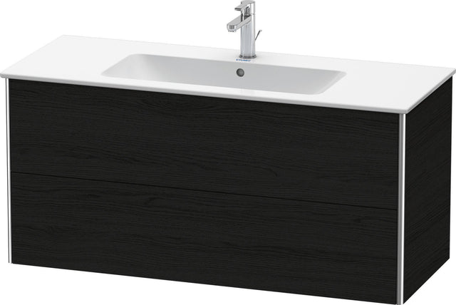 Duravit XSquare Waschtischunterbau Eiche Schwarz 1210 mm mit 2 Schubkästen und Tip-On-Technik