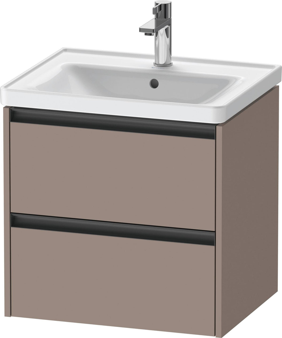 DURAVIT Ketho.2 Waschtischunterbau wandhängend 584 mm betongrau matt mit 2 Schubkästen