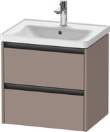 DURAVIT Ketho.2 Waschtischunterbau wandhängend 584 mm betongrau matt mit 2 Schubkästen