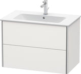 DURAVIT XSquare Waschtischunterbau wandhängend 810 mm mit 2 Schubkästen, Weiß Seidenmatt