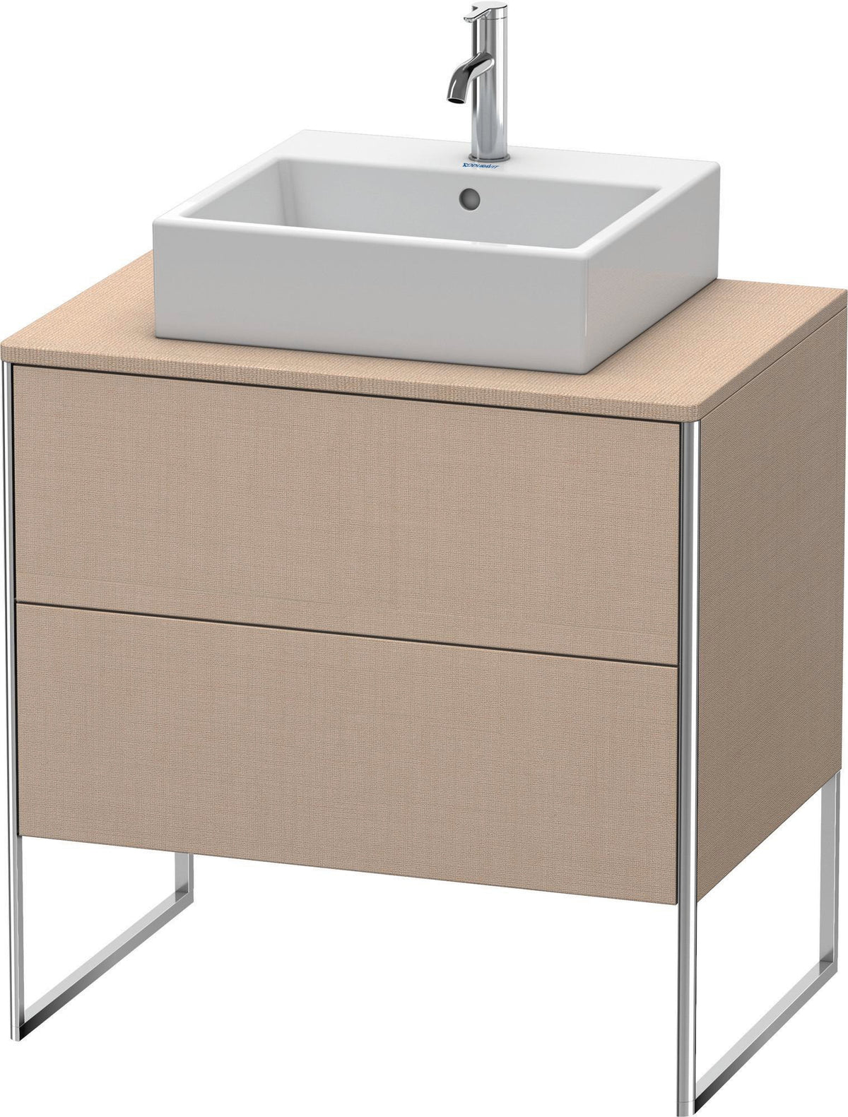 DURAVIT XSquare Waschtischunterbau bodenstehend 800 mm Basalt Matt mit 2 Schubladen