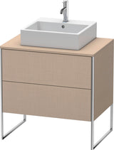 DURAVIT XSquare Waschtischunterbau bodenstehend 800 mm Basalt Matt mit 2 Schubladen