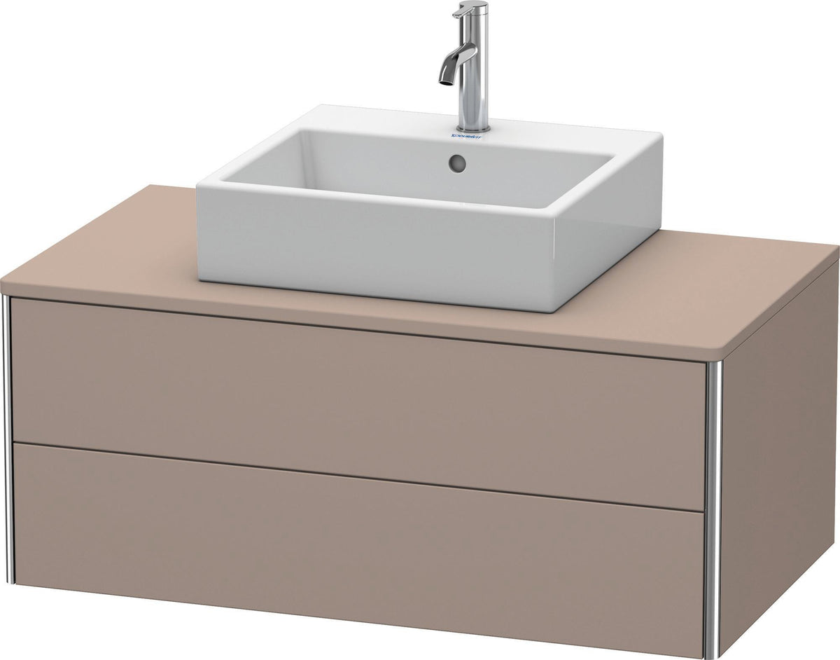 DURAVIT XSquare Waschtischunterbau 1000 mm Basalt Matt mit 2 Schubkästen und Tip-On-Technik
