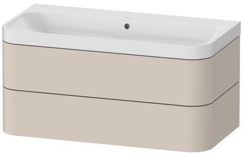 Duravit Waschtischset Happy D.2 Plus 975x490mm ein Hahnloch taupe supermatt