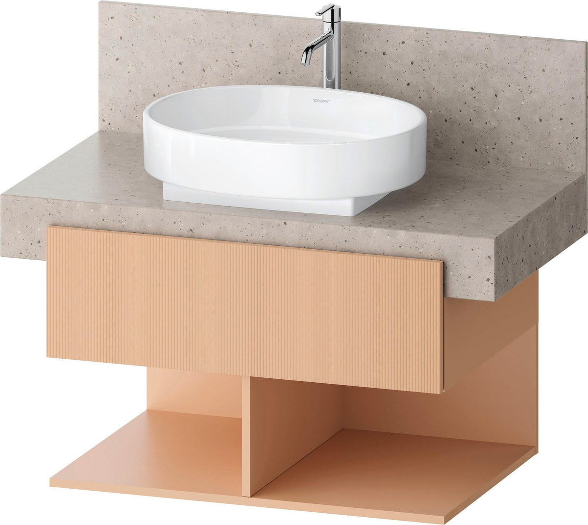DURAVIT Balcoon Konsolenwaschtischunterbau 800 mm in Elfenbein Struktur – mit Tip-on Technik