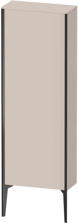 Duravit XViu Halbhochschrank 500 mm links, basalt matt, mit Tip-on und Soft-Close