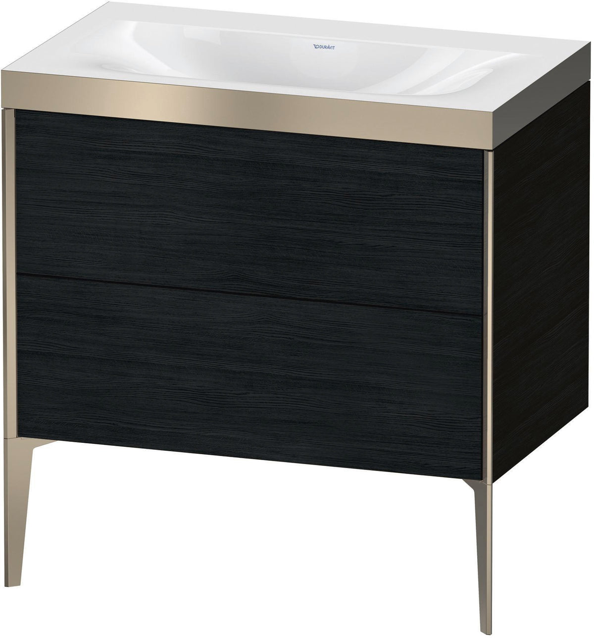 DURAVIT XViu c-bonded Waschtischset bodenstehend 800 mm mit 2 Auszügen und Push-Open