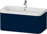 DURAVIT Happy D.2 c-shaped Waschtischset 975 mm wandhängend mit Tip-on und Soft-Close