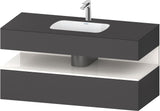 DURAVIT Qatego Studio F. A. Porsche Einbauwaschtisch mit Konsolenwaschtischunterbau 1200 mm Weiß Matt