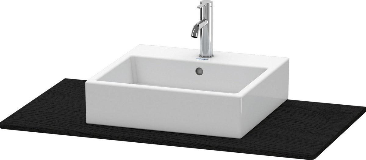 Duravit XSquare Konsole 1000 mm Eiche Schwarz mit Ausschnitt für Waschschüssel