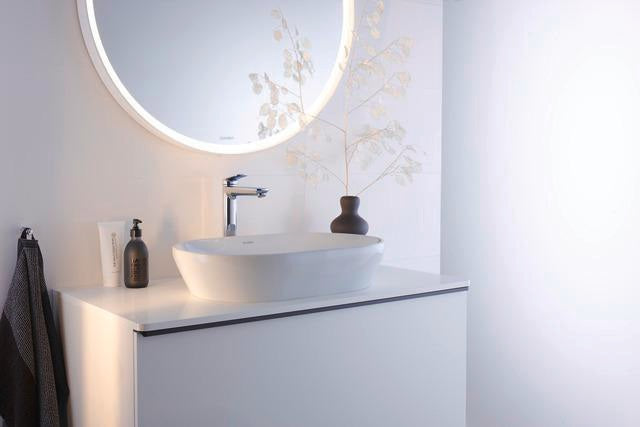 DURAVIT L-Cube LED-Spiegel 700 mm rund mit Sensor, Dimmfunktion und Spiegelheizung