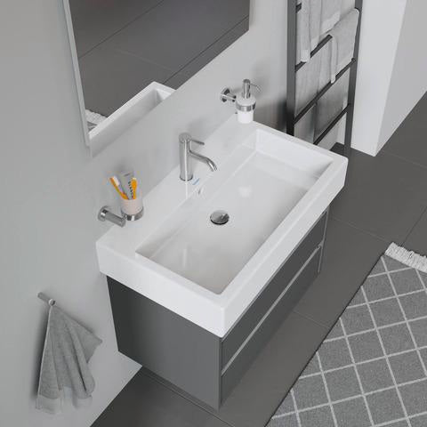 DURAVIT Waschtisch Vero 800 mm mit Überlauf, 1 Hahnloch, weiß – Wandmontage