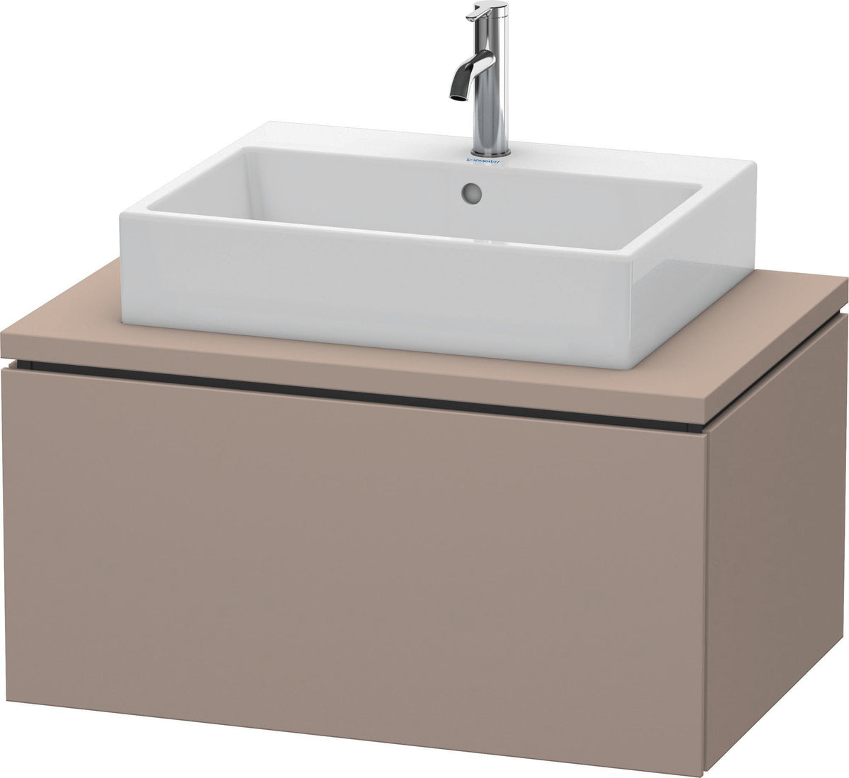 Duravit L-Cube Konsolenwaschtischunterbau 820 mm betongrau matt, 1 Auszug, wandhängend