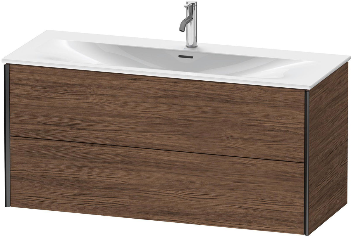 DURAVIT XViu Waschtischunterbau wandhängend 1210 mm, 2 Schubkästen, weiß matt – ohne Griff, mit Tip-On-Technik