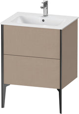 DURAVIT XViu Waschtischunterbau bodenstehend 610 mm, 2 Auszüge, weiß matt – Tip-On & Soft-Close