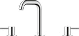 DURAVIT Circle 3-Loch Waschtischarmatur Keramikmischsystem Chrom Hochglanz