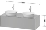 DURAVIT White Tulip Waschtischunterbau 1300 mm, 1 Auszug, Nussbaum/Taupe Hochglanz, wandhängend