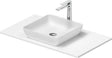DURAVIT Sivida Waschtischset 880x500 mm mit Konsole, Aufsatzbecken Weiß, medizinische Ausführung