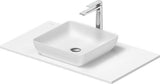 DURAVIT Sivida Waschtischset 880x500 mm mit Konsole, Aufsatzbecken Weiß, medizinische Ausführung