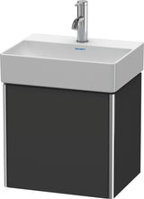 Duravit XSquare Waschtischunterbau 434 mm graphit matt, 1 Tür links, wandhängend