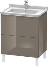 Duravit L-Cube Waschtischunterbau 469x670x712 mm taupe matt – 2 Auszüge, Tip-On, für Starck 3